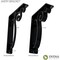 Ekena Millwork Avery Wrought Iron Bracket, (Single center brace), Antiqued Warm Silver 1 1/2"W x 10"D x 12"H BKTM01X10X12SAVAWS - alternate 6